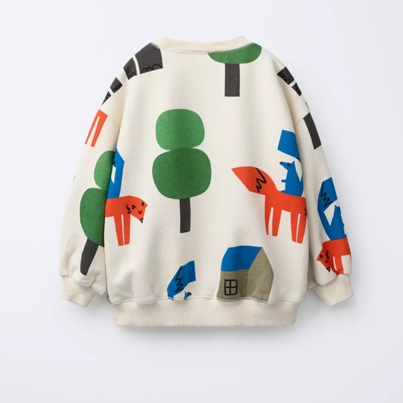 ZARA FOREST PRINT SWEATSHIRT - Picture 3 of 10